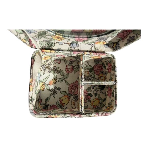 Set of 2 Vintage Liberty Style Floral Fabric Covered Trinket Jewelry Box - Picture 10 of 13